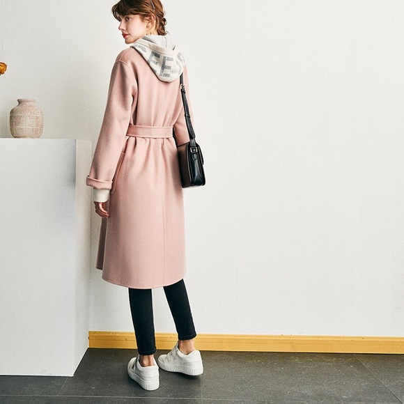 Edelweiss cashmere elegant luxurious pink coat - Picture 3 of 4